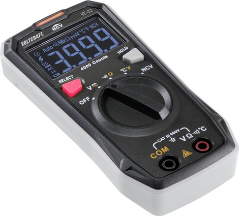 Digitális kézi multiméter CAT III 600 V 4000 digit, Voltcraft VC-22 5. kép
