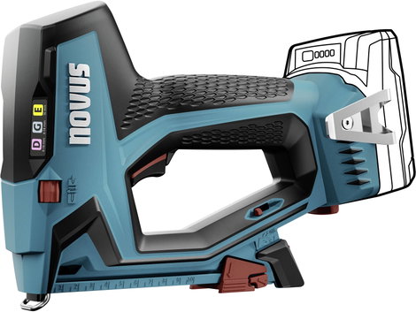 Novus Tools J-551 031-0365 Akkus tűzőgép Kapocs típus 53F típus Kapocs hosszúság 6 - 14 mm akku nélk 2. kép