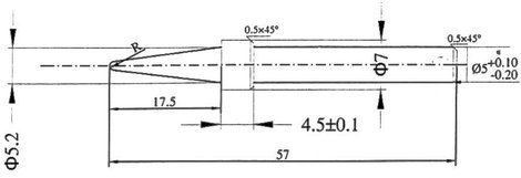 Pákahegy, T-3, ceruzahegy formájú, Ø 5,9 mm, Basetech 2. kép