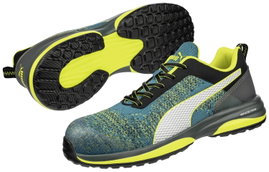 PUMA Charge Green Low 644520642000045 ESD Biztonsági félcipő S1P Cipőméret (EU): 45 Szürke, Zöld, Sá