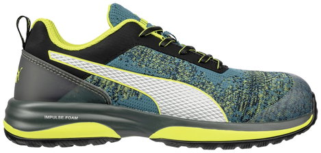 PUMA Charge Green Low 644520642000045 ESD Biztonsági félcipő S1P Cipőméret (EU): 45 Szürke, Zöld, Sá 2. kép