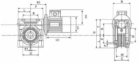 MSF-Vathauer Antriebstechnik Forgóáramú motor GM 0,18-MS-HY-Q45-i60-B14 IE1 20 100027 0506 0.18 W 0. 4. kép