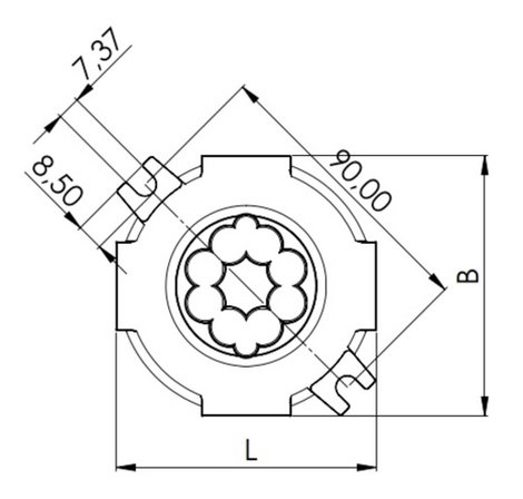Wiska 10110636 Leágaztató doboz (H x Sz x Ma) 100 x 89 x 57 mm Fekete IP66/IP67 5 db 3. kép