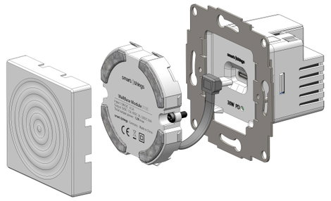 Smart Things indukciós akkutöltő 15 W smart things WallBase 55 Magnetic Wirele WB55 w Kimenetek Stan 5. kép