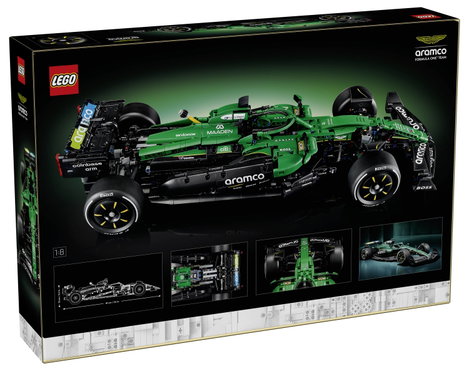 LEGO® TECHNIC 6588593 Aston Martin Aramco AMR25 F1® autó kormánnyal, felfüggesztéssel, sebességváltó 2. kép