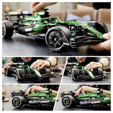 LEGO® TECHNIC 6588593 Aston Martin Aramco AMR25 F1® autó kormánnyal, felfüggesztéssel, sebességváltó 9. kép