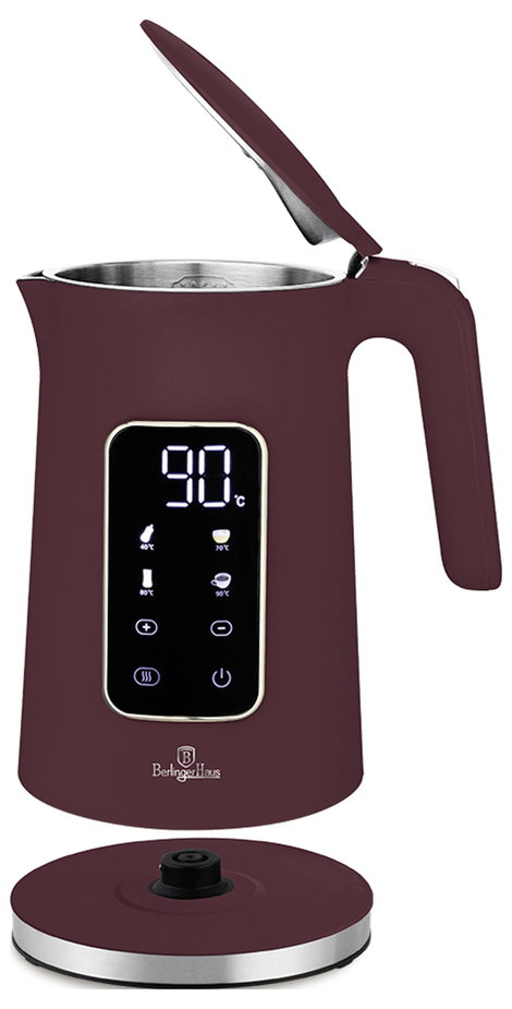 BerlingerHaus Vízforraló BPA mentes, Cool-touch ház, Digitális időzítő, LCD kijelző, Hőmérséklet elő 4. kép