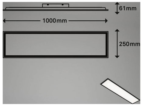 Briloner Piatto 7167015 LED panel 24 W Melegfehér, Hidegfehér Fekete 14. kép