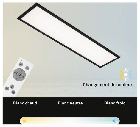 Briloner Piatto 7167015 LED panel 24 W Melegfehér, Hidegfehér Fekete 15. kép