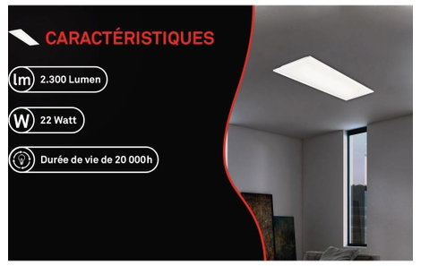 Briloner SIMPLE 7067016 LED panel 22 W Semleges fehér Fehér 14. kép