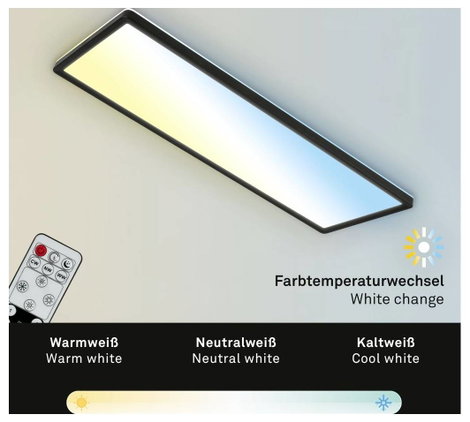Briloner SLIM 7403015 LED panel 23 W Melegfehér, Semleges fehér, Hidegfehér Fekete 2. kép