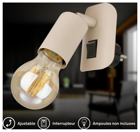 Briloner BATITA Fali lámpa E27 25 W Bézs 8. kép