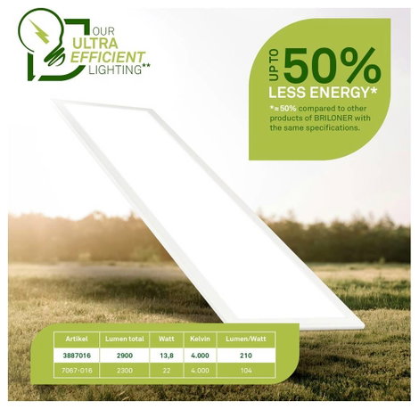 Briloner Simple A 3887016 LED panel EEK: A (A - G) 13.8 W Semleges fehér Fehér 3. kép