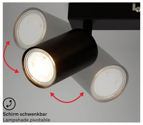 Briloner TIB 2172035 Mennyezeti fényszóró LED GU10 9 W Fekete 4. kép