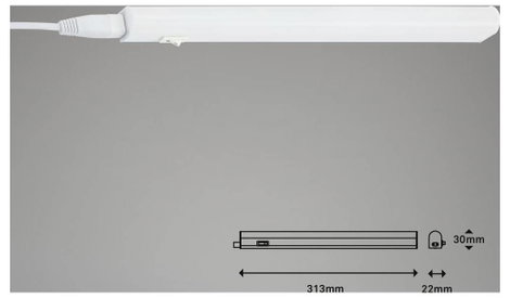 Briloner TOOK Polc alá szerelhető lámpa LED LED 4 W Semleges fehér Fehér 5. kép