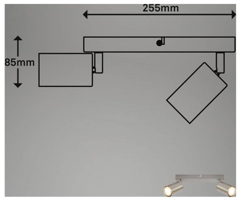 Briloner TIB 2172022 Mennyezeti fényszóró LED GU10 9 W Nikkel (matt) 6. kép