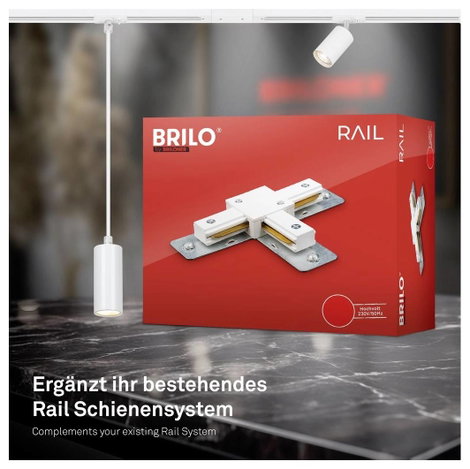 Briloner 8045016 8045016 Nagyfeszültségű sínes rendszer elemek T összekötő Fehér 5. kép