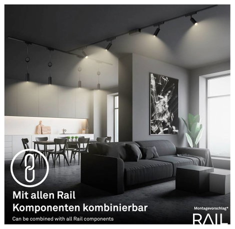Briloner 8045015 Nagyfeszültségű sínes rendszer elemek T összekötő Fekete 4. kép