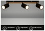 Briloner TIB 2172034 Mennyezeti fényszóró LED GU10 9 W Fekete, Fa 2. bélyegkép