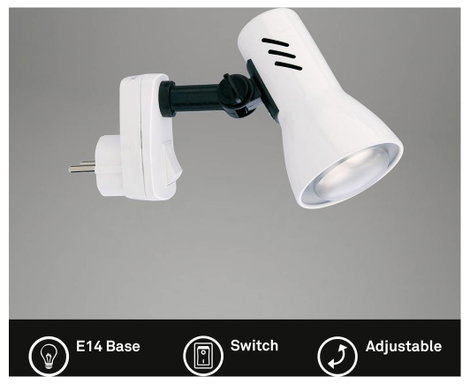 Briloner PILO Fali lámpa E14 25 W Fehér 2. kép