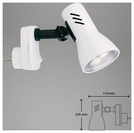 Briloner PILO Fali lámpa E14 25 W Fehér 4. kép