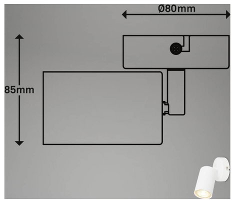 Briloner TIB 2172016 Fali lámpa GU10 9 W LED Fehér 16. kép