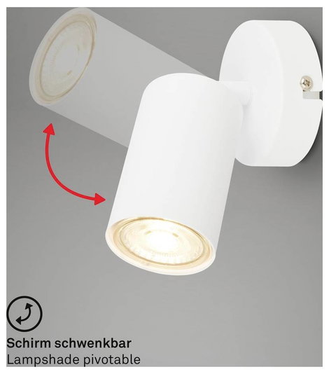 Briloner TIB 2172016 Fali lámpa GU10 9 W LED Fehér 3. kép