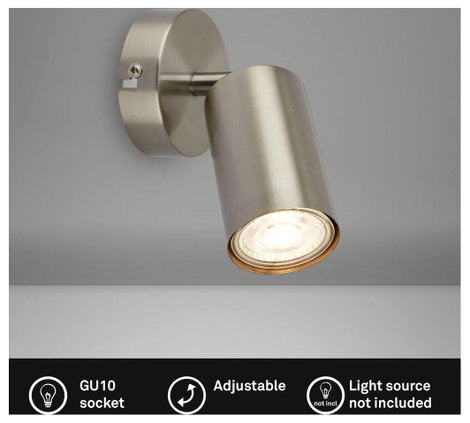 Briloner TIB 2172012 Fali lámpa GU10 9 W LED Ezüst 2. kép