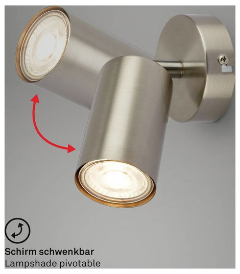 Briloner TIB 2172012 Fali lámpa GU10 9 W LED Ezüst 6. kép