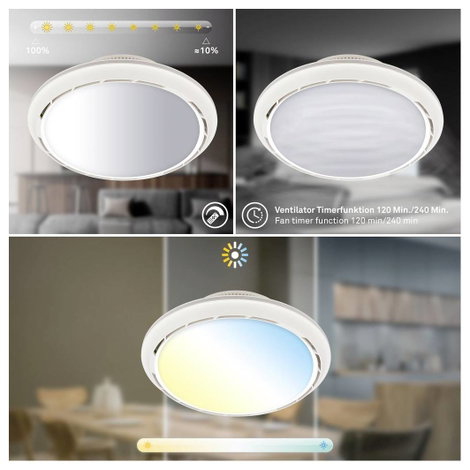 Briloner 3973016 DISON Mennyezeti lámpa LED LED 41.5 W Fehér 4. kép
