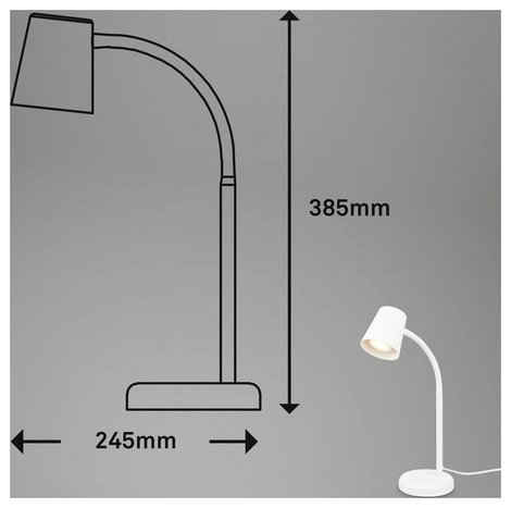 Briloner SKRIVA 7476016 Asztali lámpa GU10 9 W Fehér 7. kép