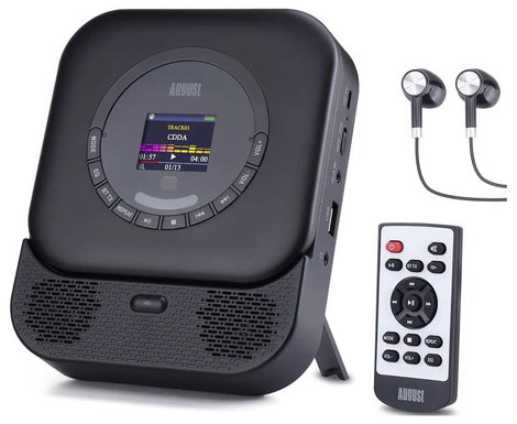 August SE15B MP3 lejátszó Fekete Bluetooth, Hangszóró