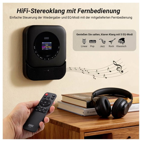 August SE15B MP3 lejátszó Fekete Bluetooth, Hangszóró 2. kép