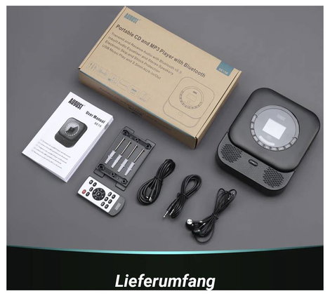 August SE15B MP3 lejátszó Fekete Bluetooth, Hangszóró 7. kép