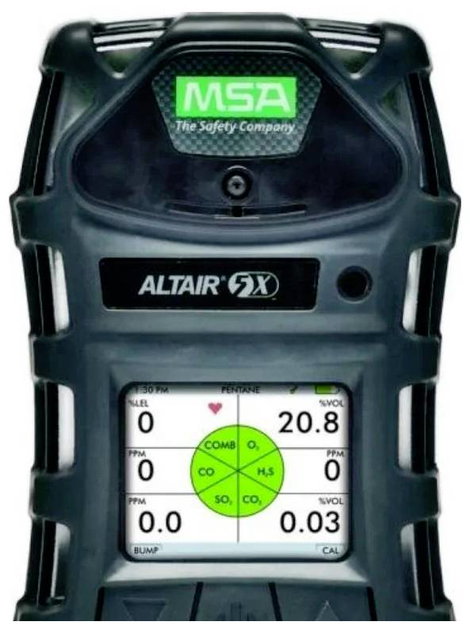 MSA ALTAIR 5X Gázszivárgás detektor CO, Oxigén, Hidrogén-szulfid, Kén-dioxid (SO₂), Nitrogén-dioxid  2. kép