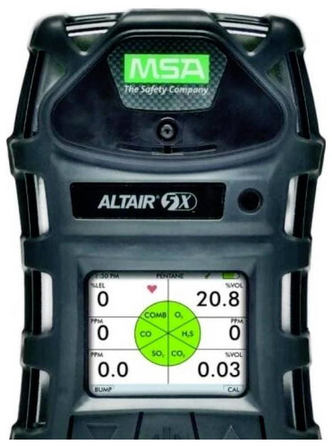 MSA ALTAIR 5X Gázszivárgás detektor CO, Oxigén, Hidrogén-szulfid, Kén-dioxid (SO₂), Nitrogén-dioxid  3. kép