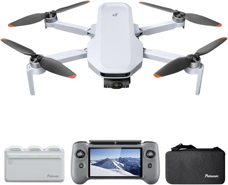 Potensic ATOM 2 Fly More Combo (RC PTD 1) Quadrokopter RtF Kamerás repülés, GPS funkció Szürke