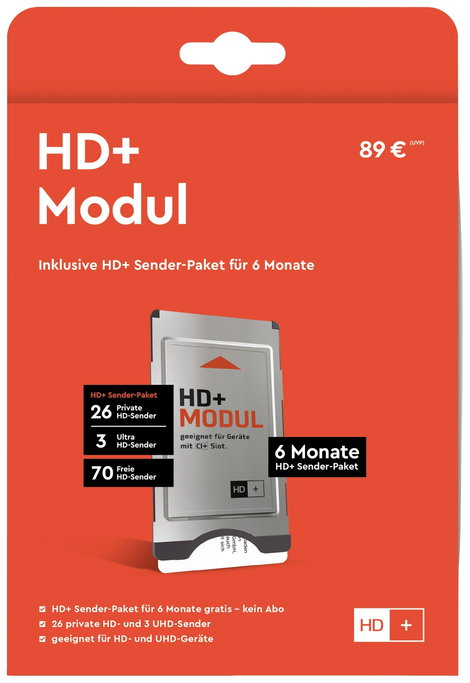 HD Plus CI+ modul SAT 6 hónapos ingyenes HD+ vétellel