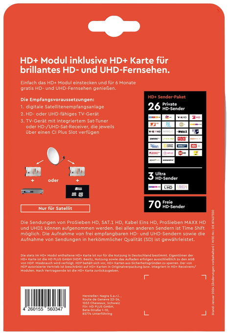 HD Plus CI+ modul SAT 6 hónapos ingyenes HD+ vétellel 2. kép