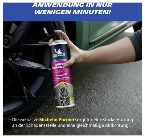Michelin 650100 Reifenpannenspray PKW Defektjavító spray 500 ml 2. kép