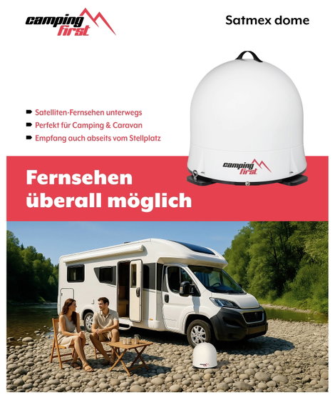 Camping First Satmex Dome Weiß SAT antenna 5. kép