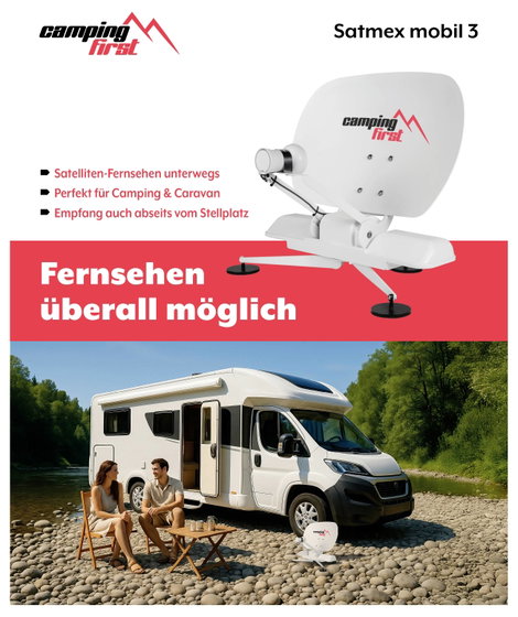 Camping First Camping First Satmex mobil 3 Weiß SAT antenna 12. kép
