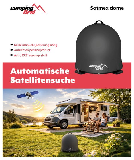 Camping First Satmex Dome Anthrazit SAT antenna 6. kép