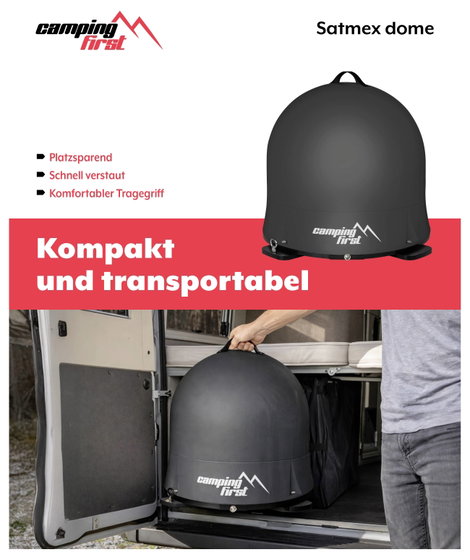 Camping First Satmex Dome Anthrazit SAT antenna 8. kép