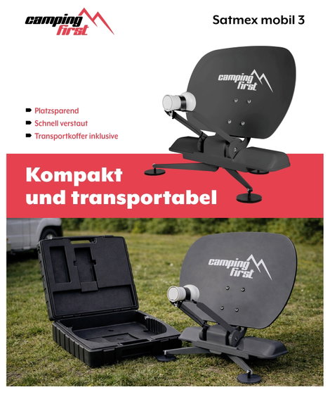 Camping First Camping First Satmex mobil 3 Anthrazit SAT antenna 10. kép