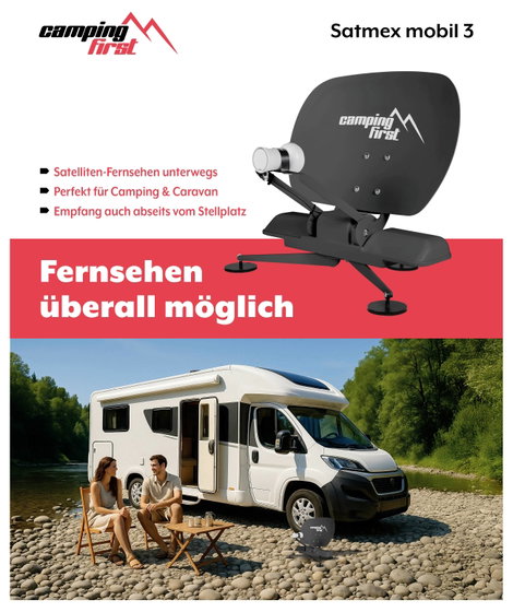 Camping First Camping First Satmex mobil 3 Anthrazit SAT antenna 7. kép