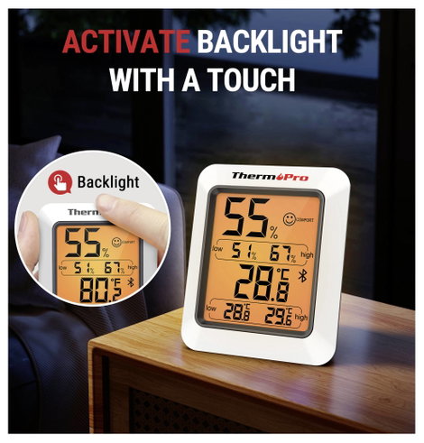 ThermoPro Vezeték nélküli hőmérséklet- és légnedvesség mérő Fehér TP350-2 8. kép
