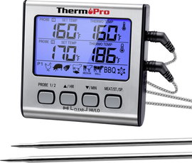 ThermoPro TP17 Grill hőmérő Sütő- és maghőmérséklet Grill ételek, °C /°F kijelzés, Sütés