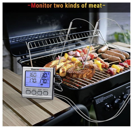 ThermoPro TP17 Grill hőmérő Sütő- és maghőmérséklet Grill ételek, °C /°F kijelzés, Sütés 2. kép