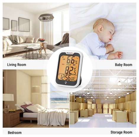 ThermoPro TP358 Vezeték nélküli hőmérséklet- és légnedvesség mérő Fehér TP358 7. kép